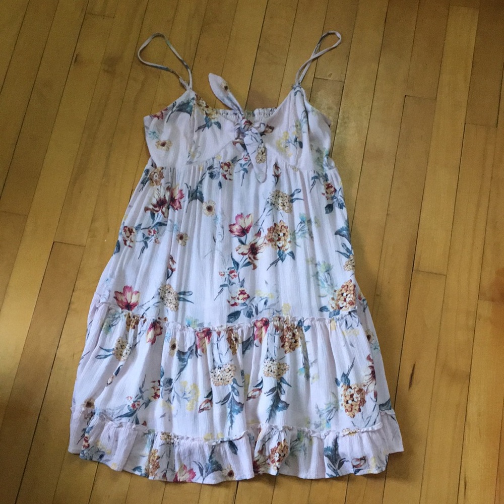 Floral tie front sundress